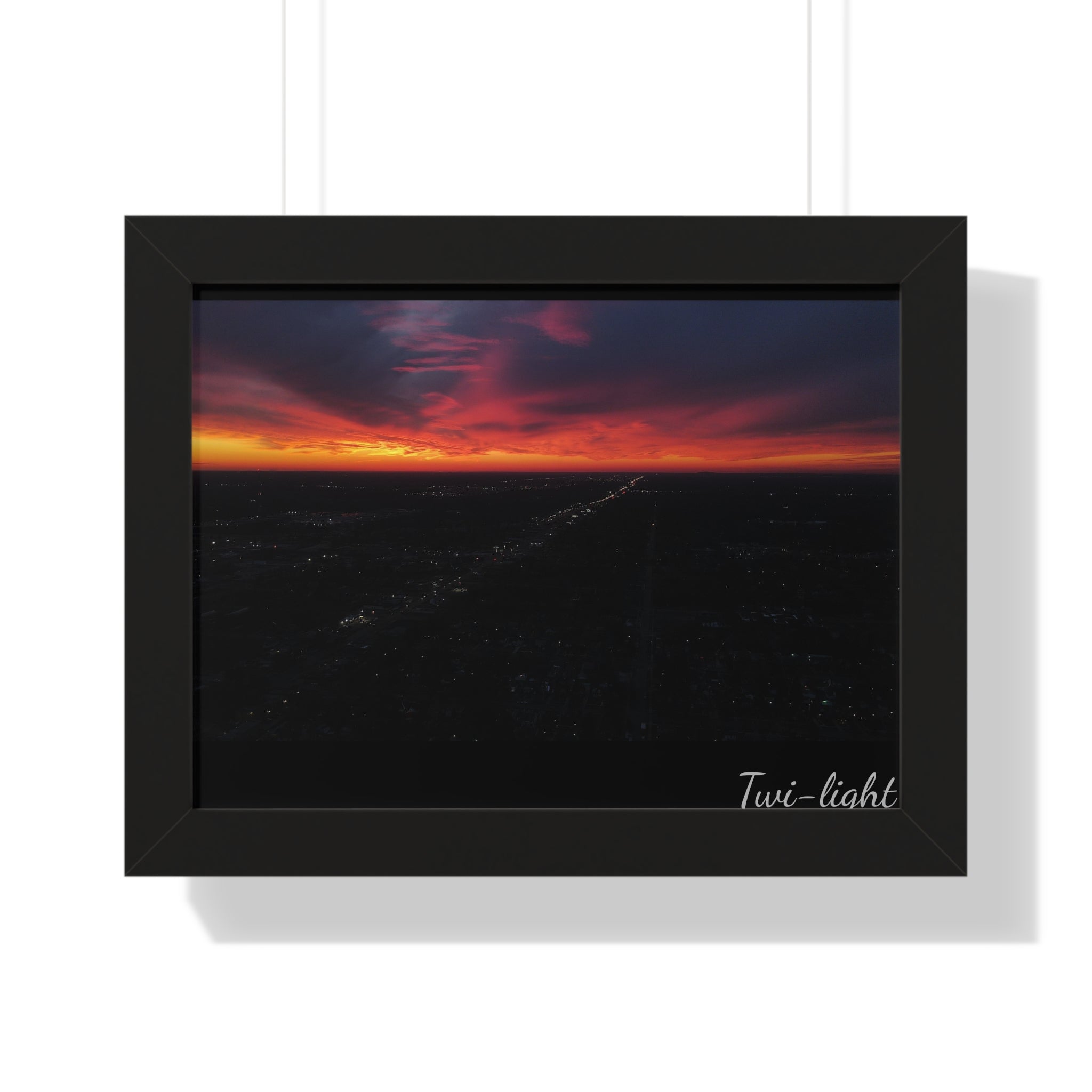 Detroit Sunset with Frame