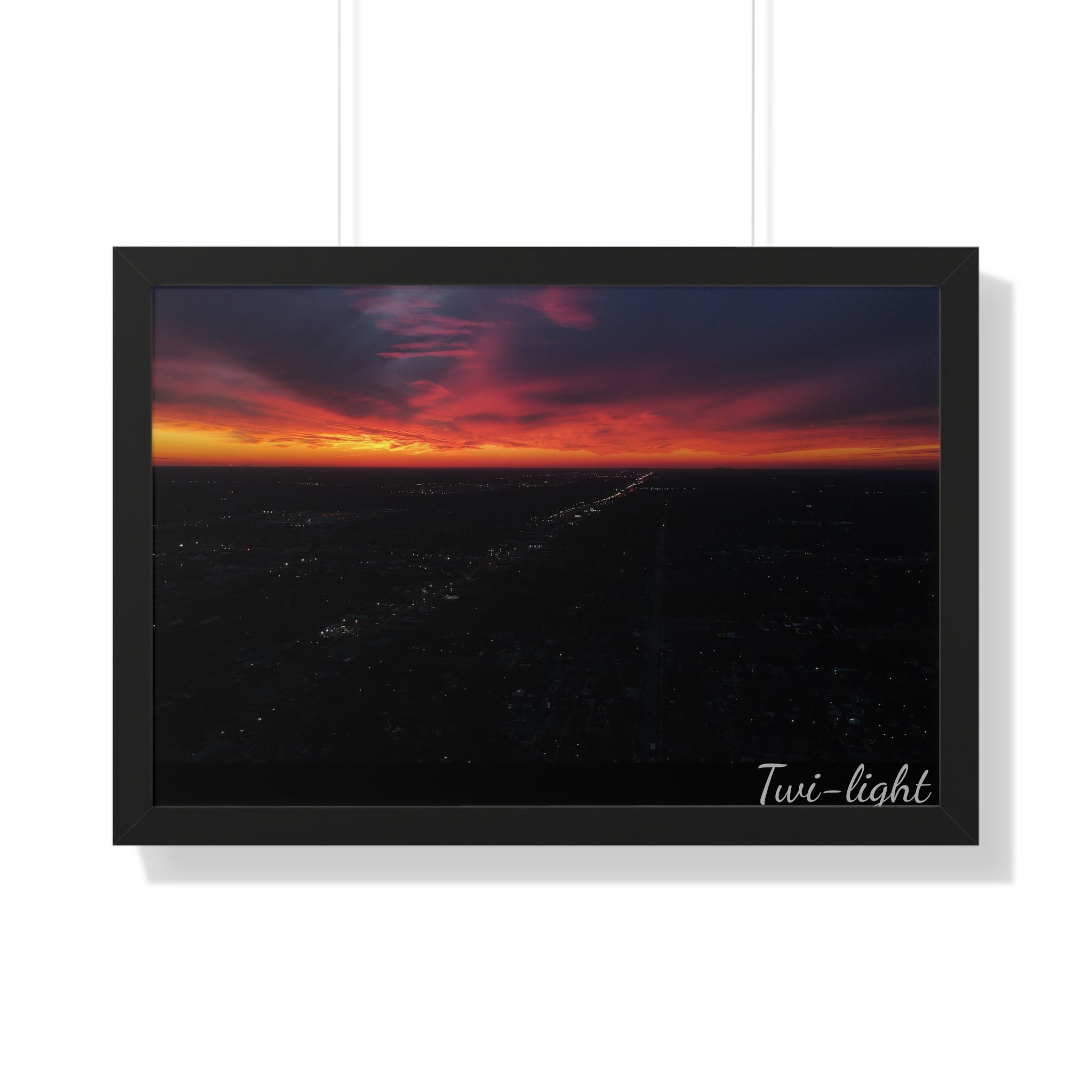 Detroit Sunset with Frame